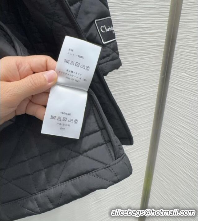 Super Quality Dior Oblique Cotton Coat DR120289 Black 2025