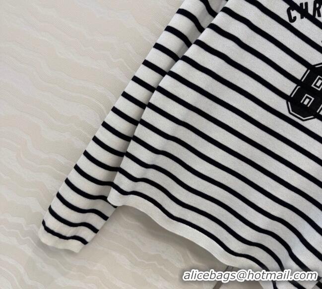 Buy Fashionable Dior Striped Cashmere Silk T-Shirt DR120290 2025