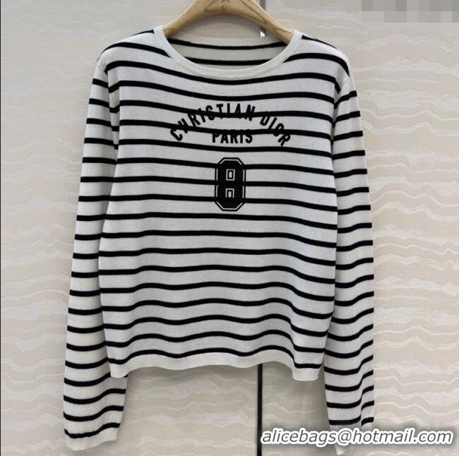 Buy Fashionable Dior Striped Cashmere Silk T-Shirt DR120290 2025