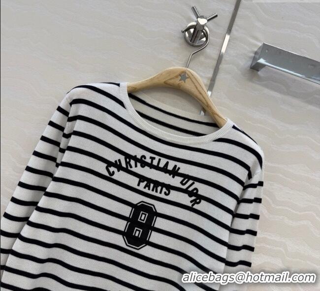 Buy Fashionable Dior Striped Cashmere Silk T-Shirt DR120290 2025