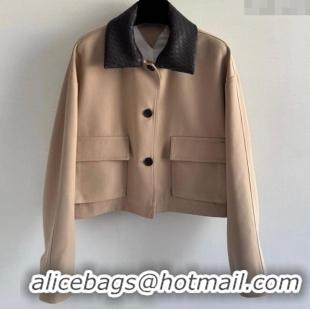 Unique Discount Bottega Veneta Cotton Jacket BV120261 Beige Pink 2025