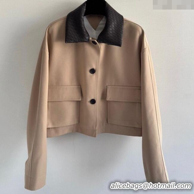 Unique Discount Bottega Veneta Cotton Jacket BV120261 Beige Pink 2025