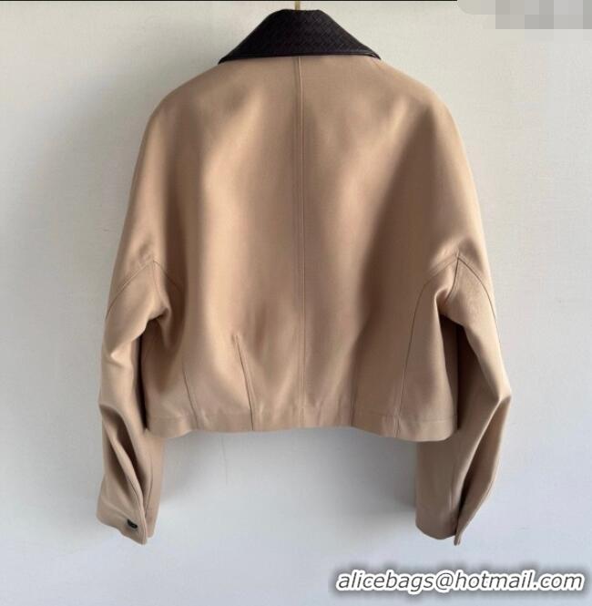 Unique Discount Bottega Veneta Cotton Jacket BV120261 Beige Pink 2025