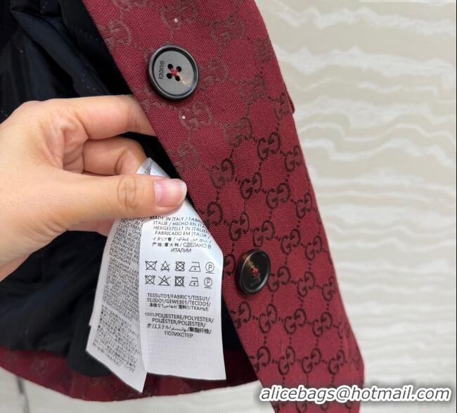 Luxury Discount Gucci GG Strass Jacket GG120237 Red 2025