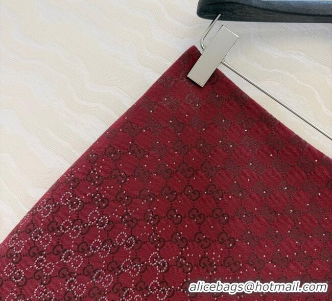 Best Price Gucci GG Strass Mini Skirt GG120237 Red 2025