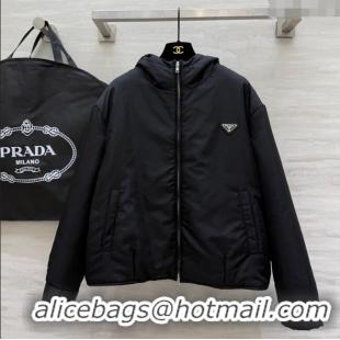 Fashion Discount Prada Nylon Padded Jacket PR120101 Black 2025