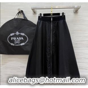Buy Inexpensive Prada Nylon Skirt PR120101 Black 2025