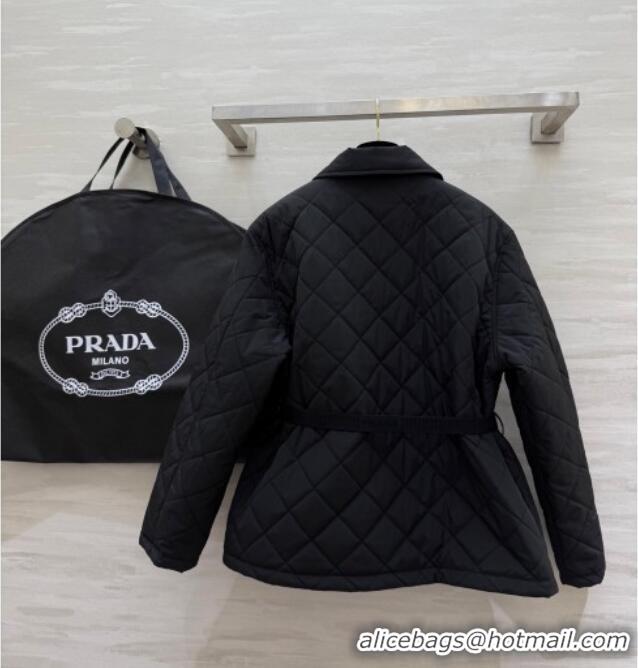 Best Product Prada Quilted Cotton Jacket PR120103 Black 2025