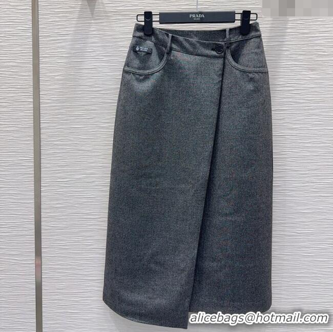 Best Quality Prada Skirt PR120118 Grey 2025