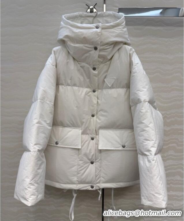 Luxury Discount Prada Down Jacket PR120131 White 2025