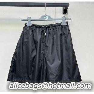 Famous Brand Prada Reversible Nylon and Cotton Shorts PR120220 Black 2025