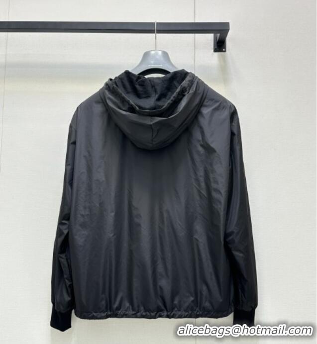 Trendy Design Prada Reversible Nylon and Cotton Jacket PR120220 Black 2025