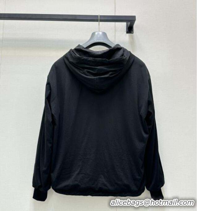 Trendy Design Prada Reversible Nylon and Cotton Jacket PR120220 Black 2025