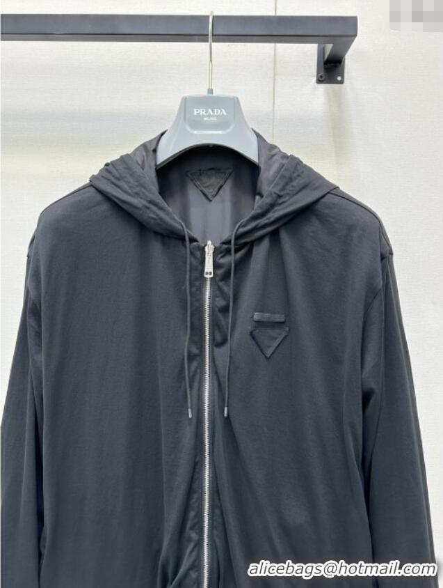 Trendy Design Prada Reversible Nylon and Cotton Jacket PR120220 Black 2025