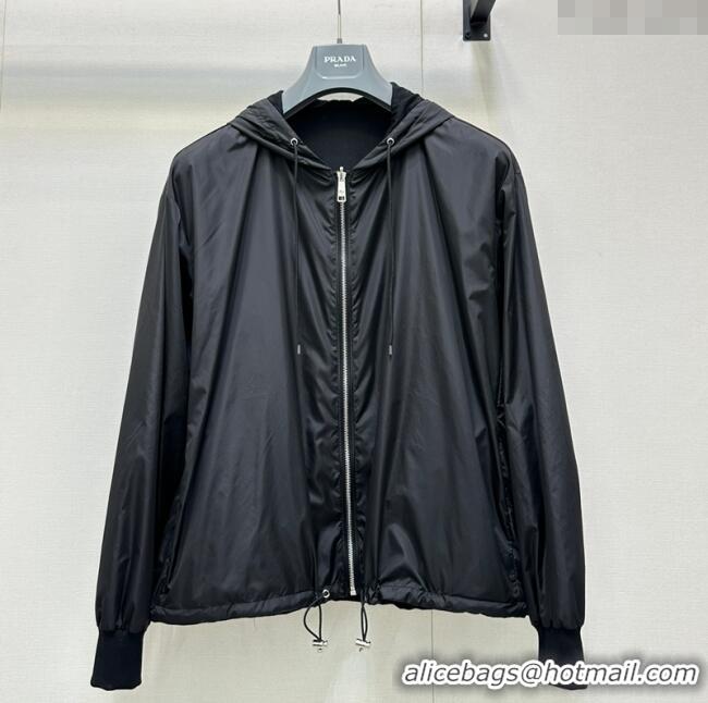 Trendy Design Prada Reversible Nylon and Cotton Jacket PR120220 Black 2025