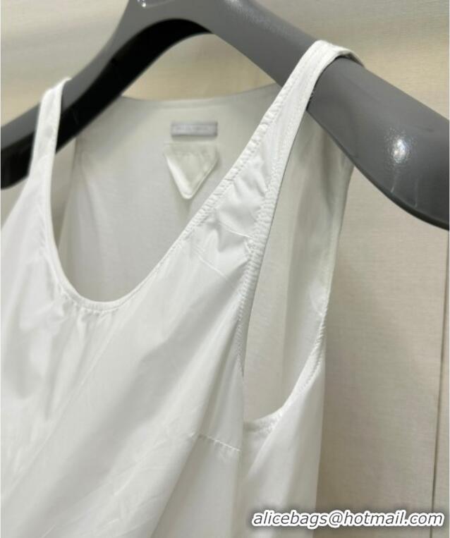 Luxury Discount Prada Reversible Nylon Dress PR120220 White 2025