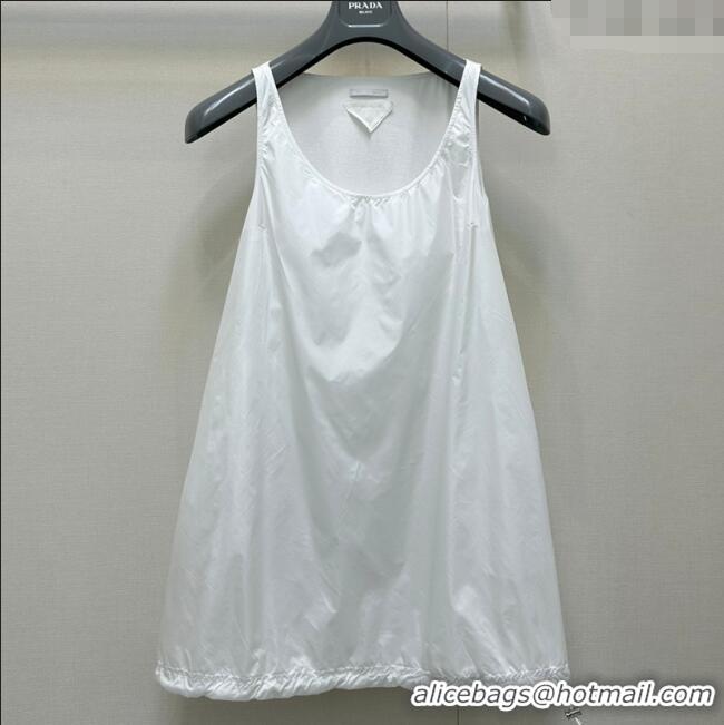 Luxury Discount Prada Reversible Nylon Dress PR120220 White 2025