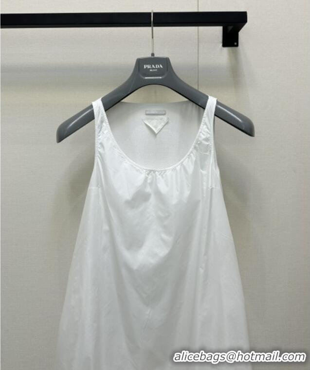 Luxury Discount Prada Reversible Nylon Dress PR120220 White 2025