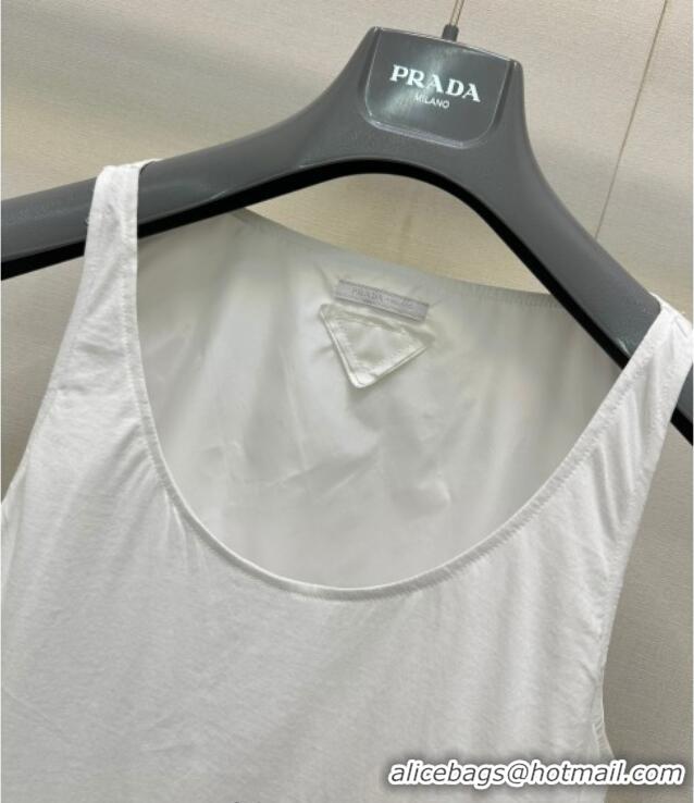 Luxury Discount Prada Reversible Nylon Dress PR120220 White 2025