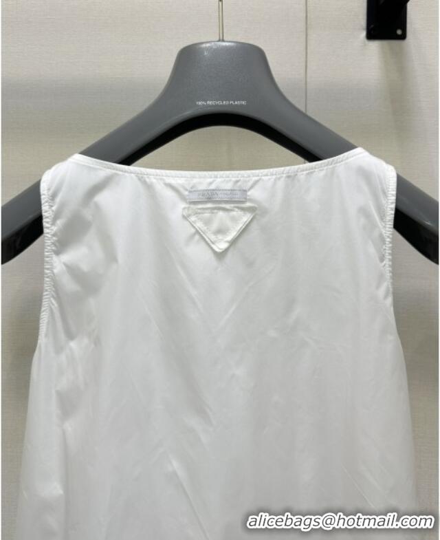 Luxury Discount Prada Reversible Nylon Dress PR120220 White 2025