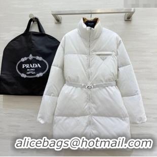 Good Quality Prada Down Coat PR120252 White 2025