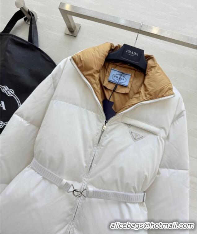Good Quality Prada Down Coat PR120252 White 2025