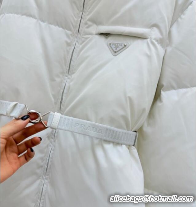 Good Quality Prada Down Coat PR120252 White 2025