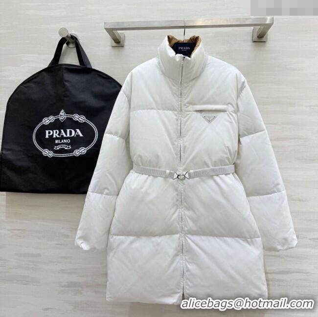 Good Quality Prada Down Coat PR120252 White 2025