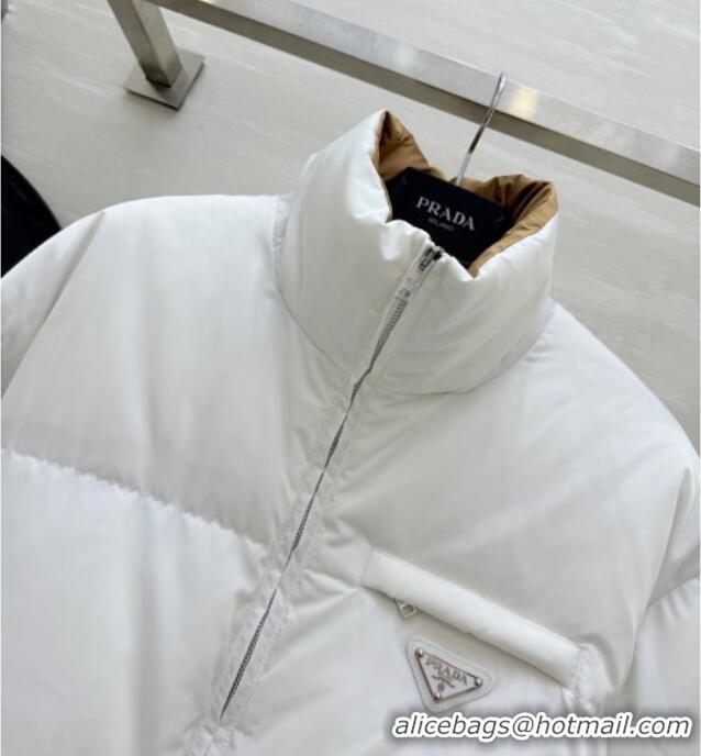 Good Quality Prada Down Coat PR120252 White 2025