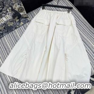 Big Discount Prada Skirt PR120256 White 2025