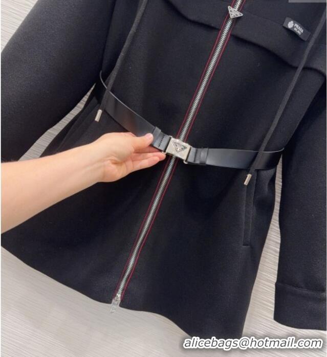 Top Grade Prada Coat PR120289 Black 2025