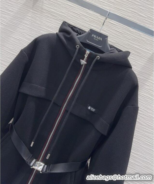 Top Grade Prada Coat PR120289 Black 2025