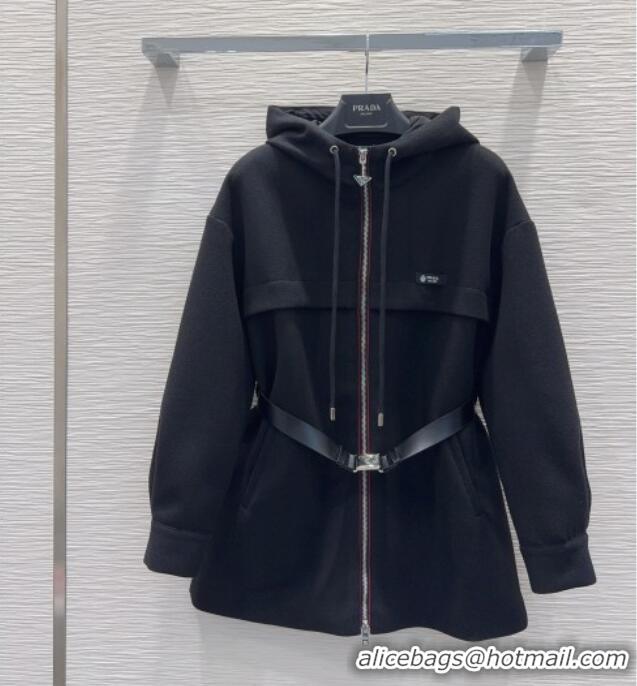 Top Grade Prada Coat PR120289 Black 2025
