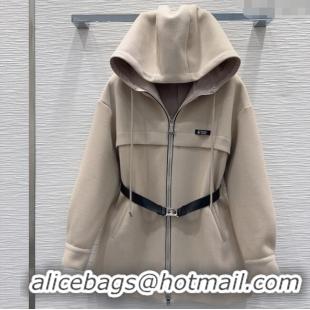 New Release Creation Discount Prada Coat PR120289 Beige 2025