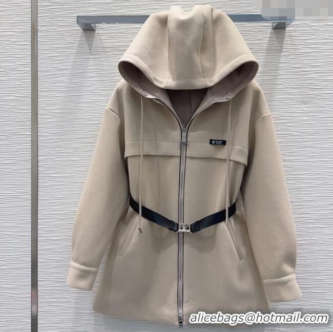 New Release Creation Discount Prada Coat PR120289 Beige 2025