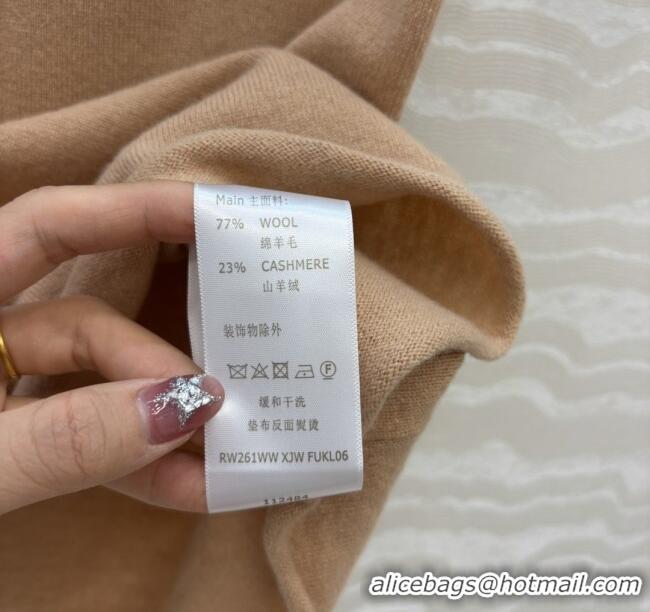 Unique Grade Louis Vuitton Wool & Cashmere Short-sleeved Sweater LV112714 Brown 2025