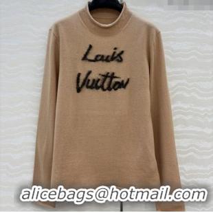 Famous Brand Louis Vuitton Wool & Cashmere Sweater LV112715 Brown 2025