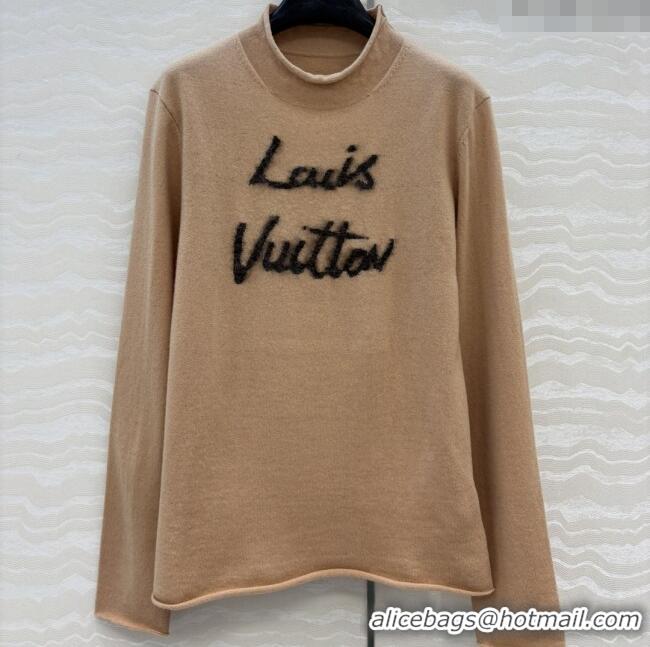 Famous Brand Louis Vuitton Wool & Cashmere Sweater LV112715 Brown 2025