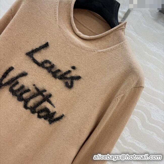 Famous Brand Louis Vuitton Wool & Cashmere Sweater LV112715 Brown 2025