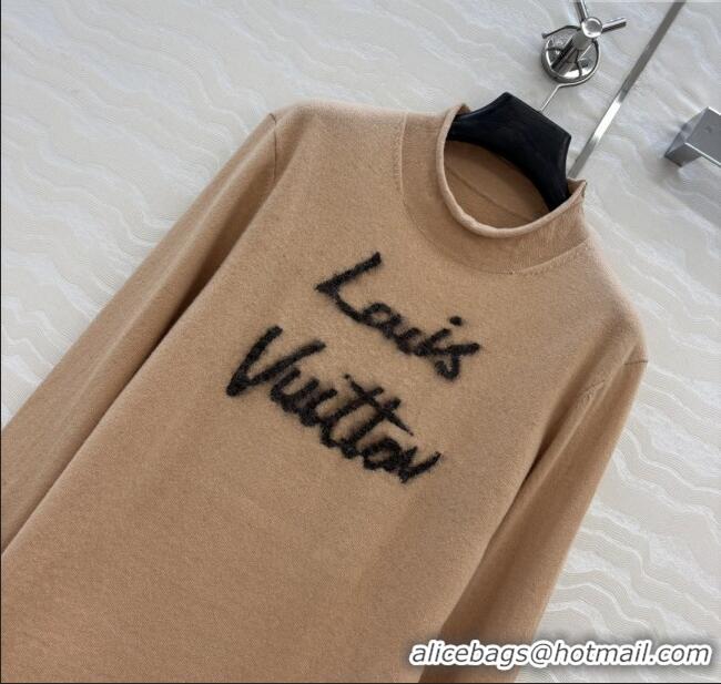 Famous Brand Louis Vuitton Wool & Cashmere Sweater LV112715 Brown 2025
