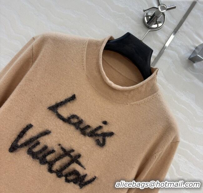 Famous Brand Louis Vuitton Wool & Cashmere Sweater LV112715 Brown 2025