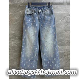 ​Top Grade Louis Vuitton Cotton Jeans LV120102 Blue 2025