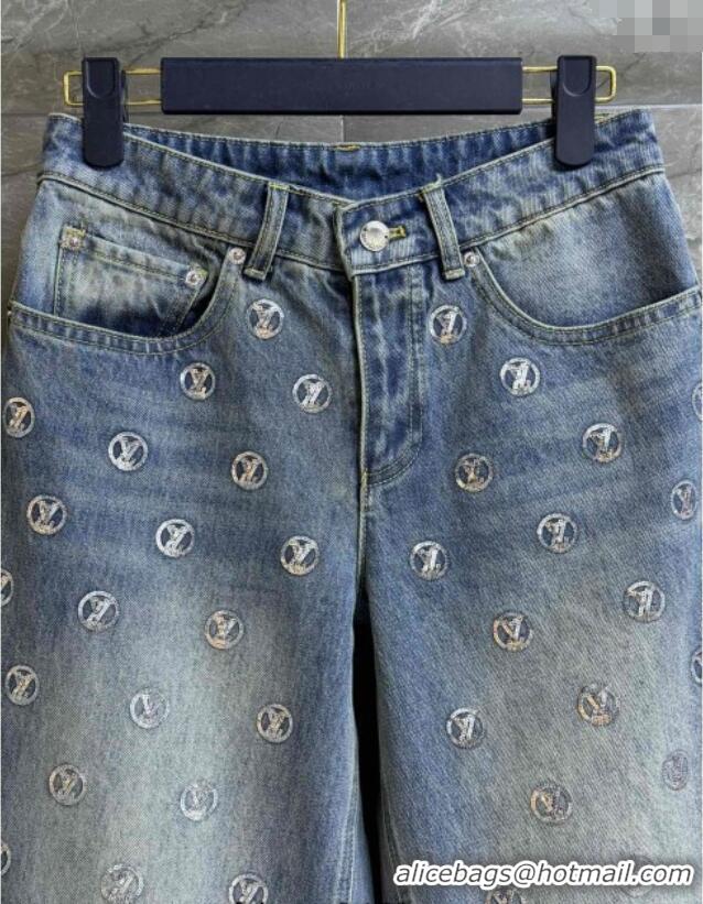 ​Top Grade Louis Vuitton Cotton Jeans LV120102 Blue 2025