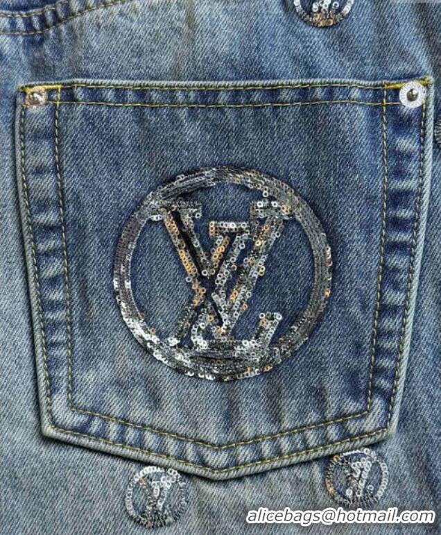 ​Top Grade Louis Vuitton Cotton Jeans LV120102 Blue 2025