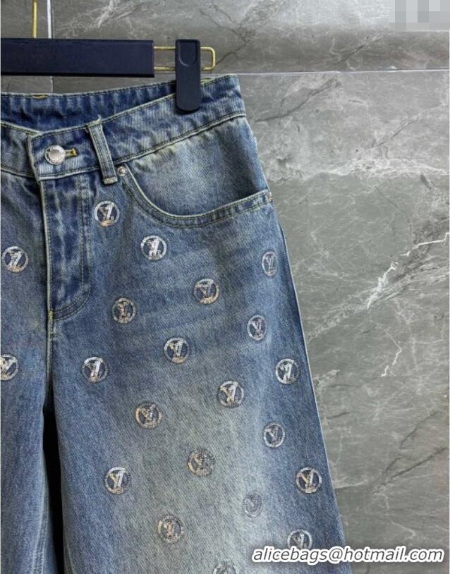 ​Top Grade Louis Vuitton Cotton Jeans LV120102 Blue 2025