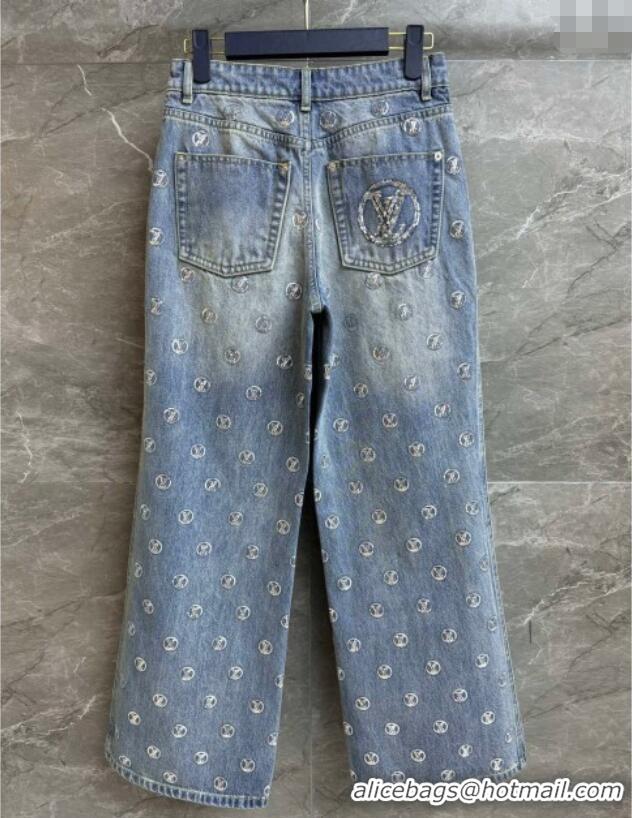 ​Top Grade Louis Vuitton Cotton Jeans LV120102 Blue 2025