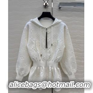 Good Looking Louis Vuitton Cotton Polo Jacket LV120130 White 2025
