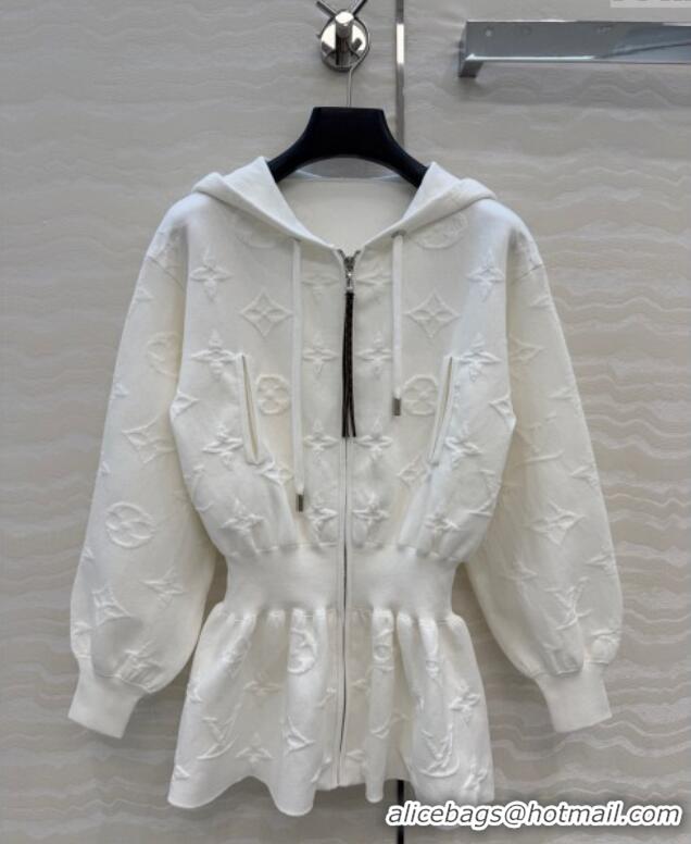 Good Looking Louis Vuitton Cotton Polo Jacket LV120130 White 2025