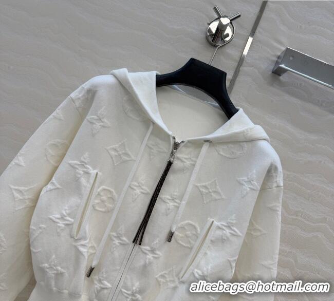 Good Looking Louis Vuitton Cotton Polo Jacket LV120130 White 2025