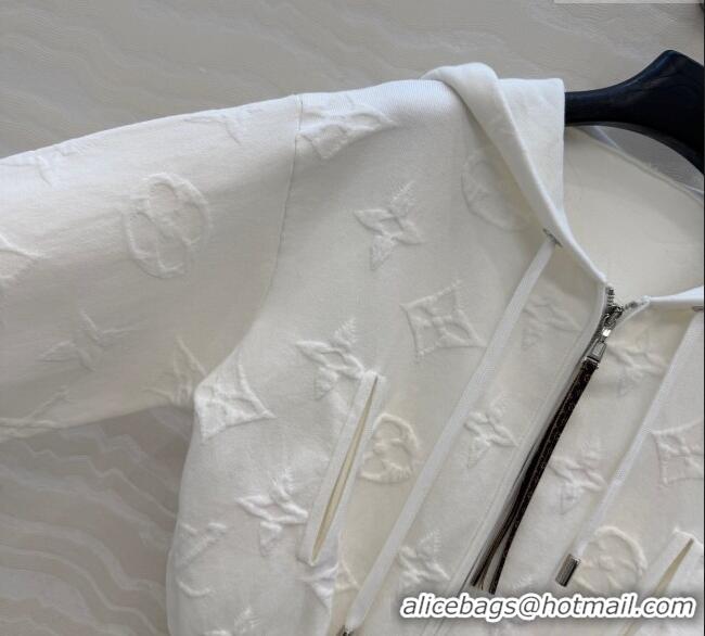 Good Looking Louis Vuitton Cotton Polo Jacket LV120130 White 2025